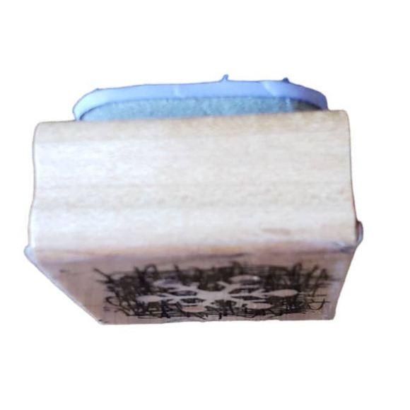 Stampin Up Inky Winter Snowflake Wood Mounted Rubber Stamp - Picture 5 of 9